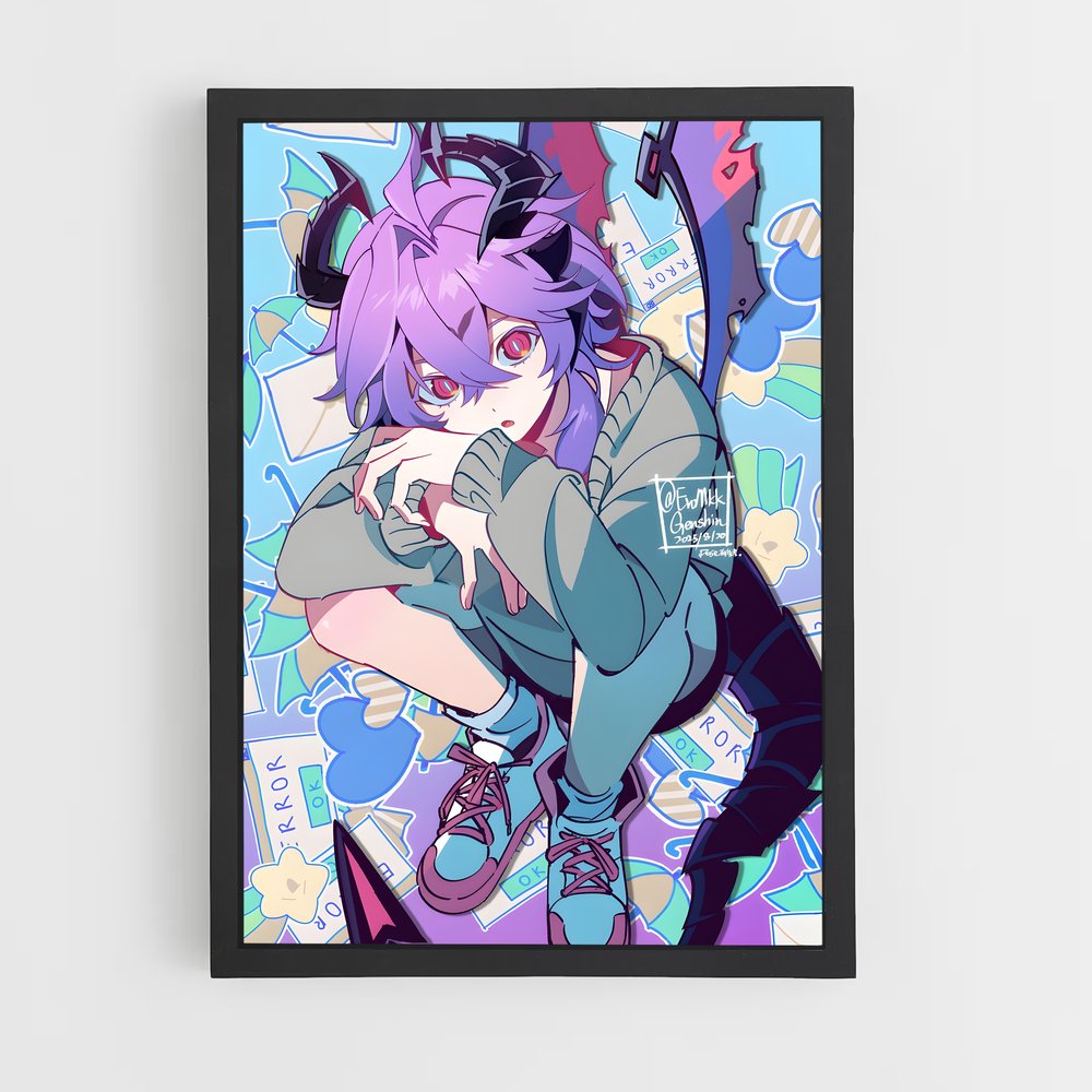 Poster La Plume Enchantée – affiche Genshin impact (vue 2)